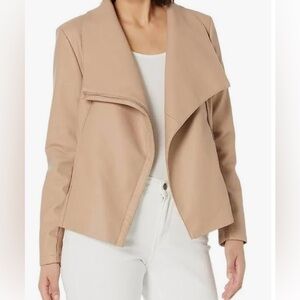 BB Dakota Steve Madden beige faux leather asymmetrical jacket (S)